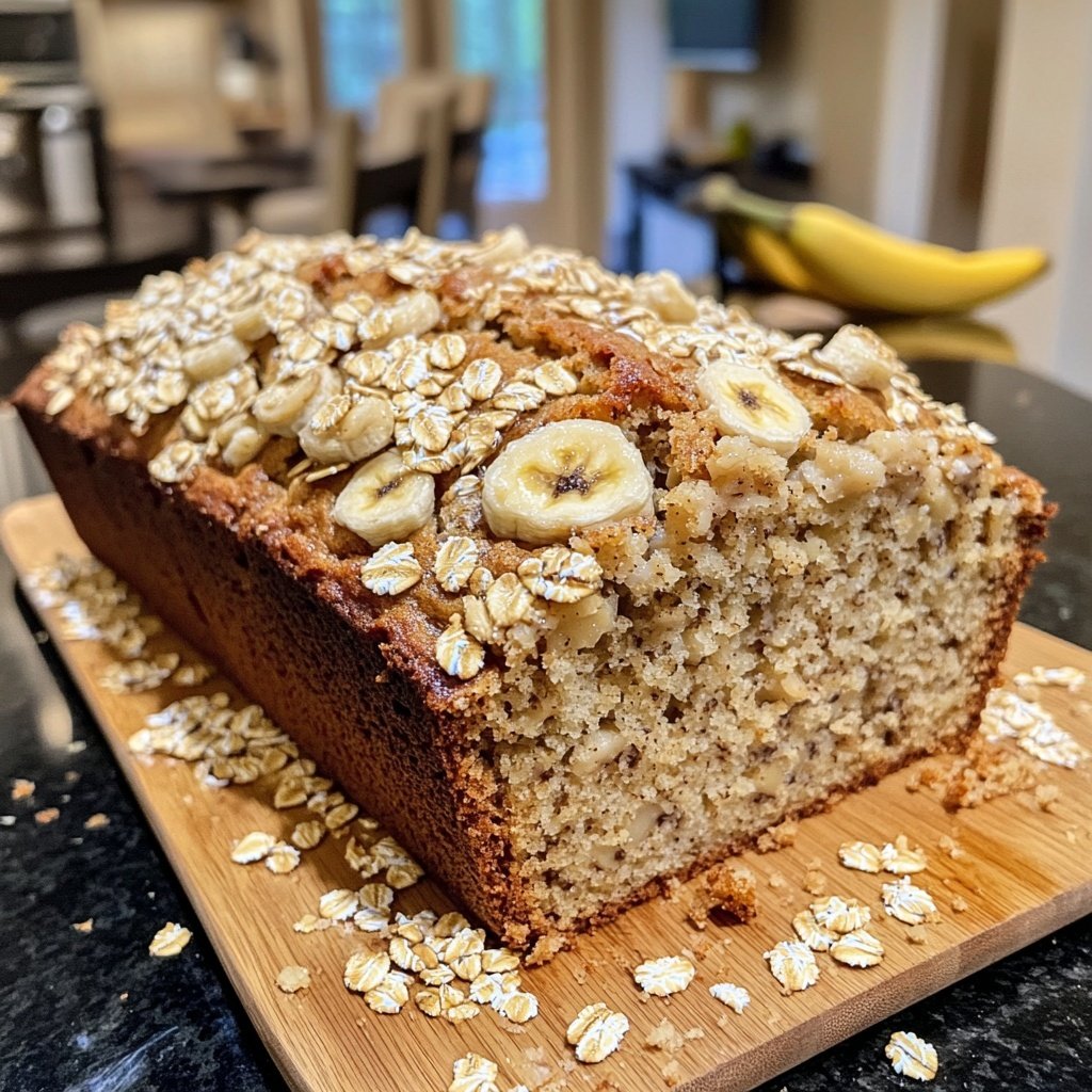 Healthy Banana Bread with Oats Recipe