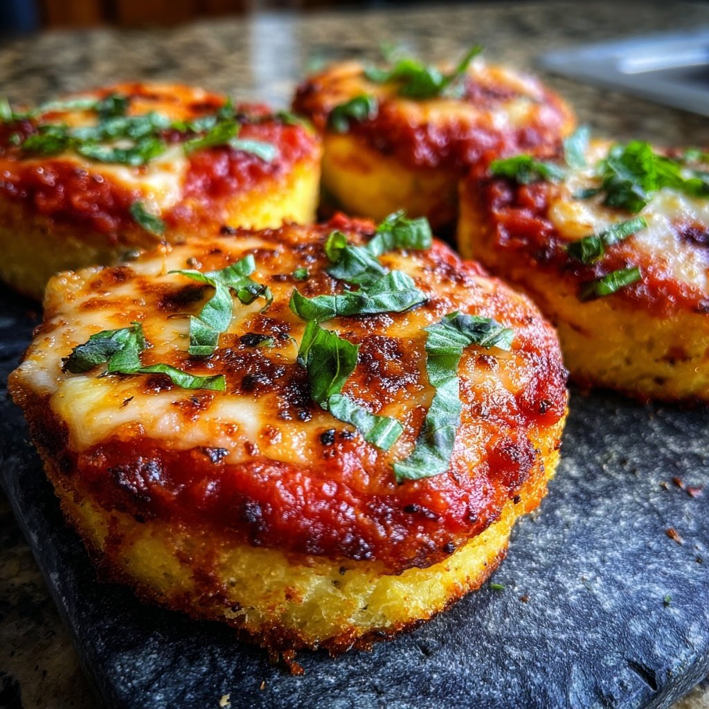 Valentine Dinner Baked Polenta Rounds
