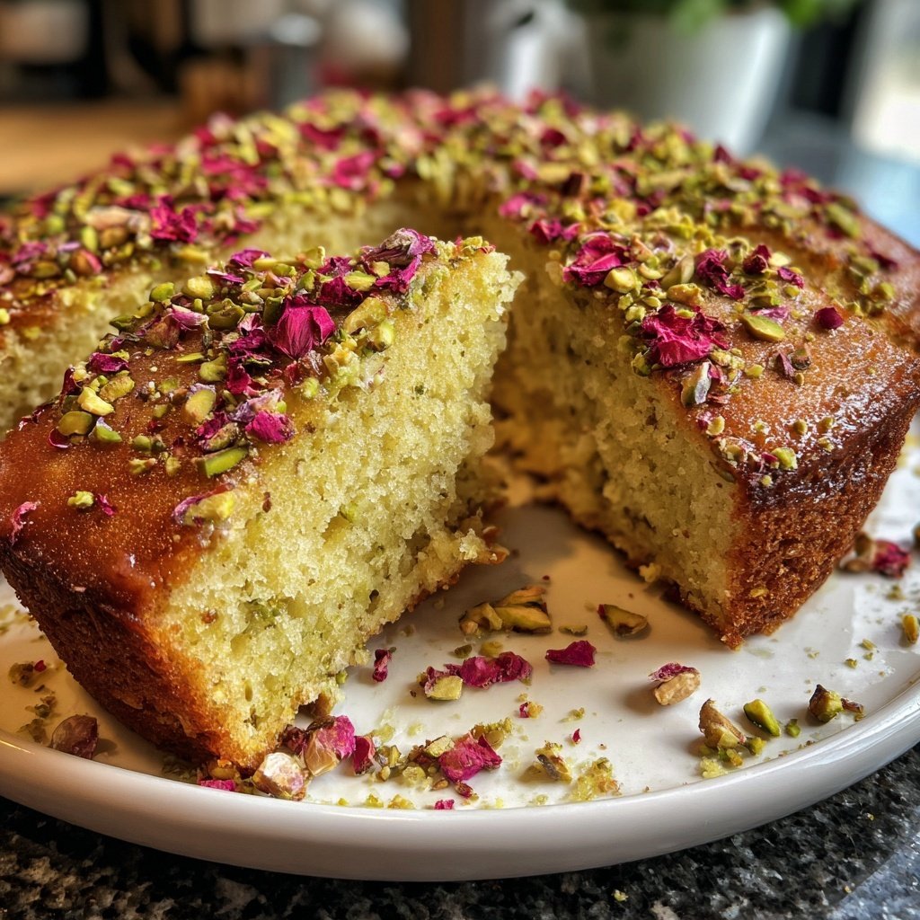 Pistachio Cake with Rose Water