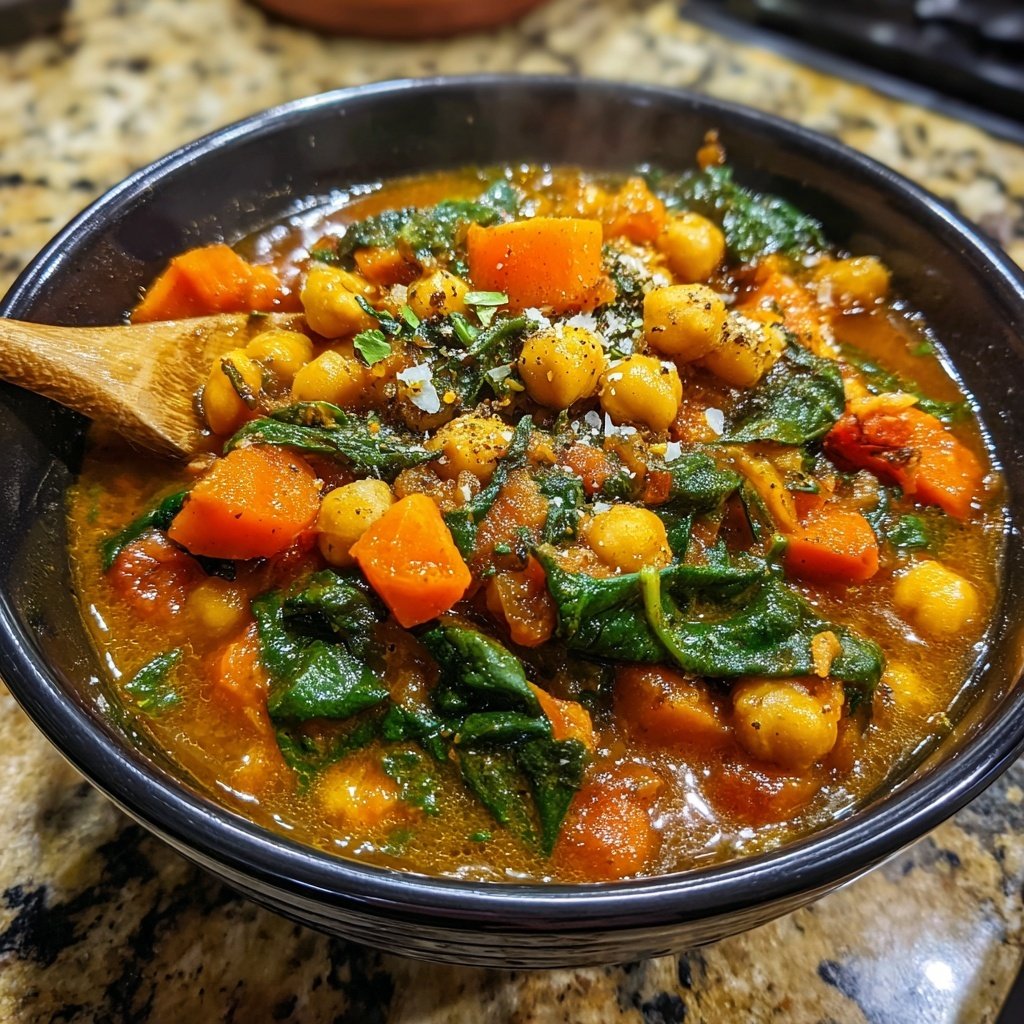 Healthy Crockpot Chickpea Stew