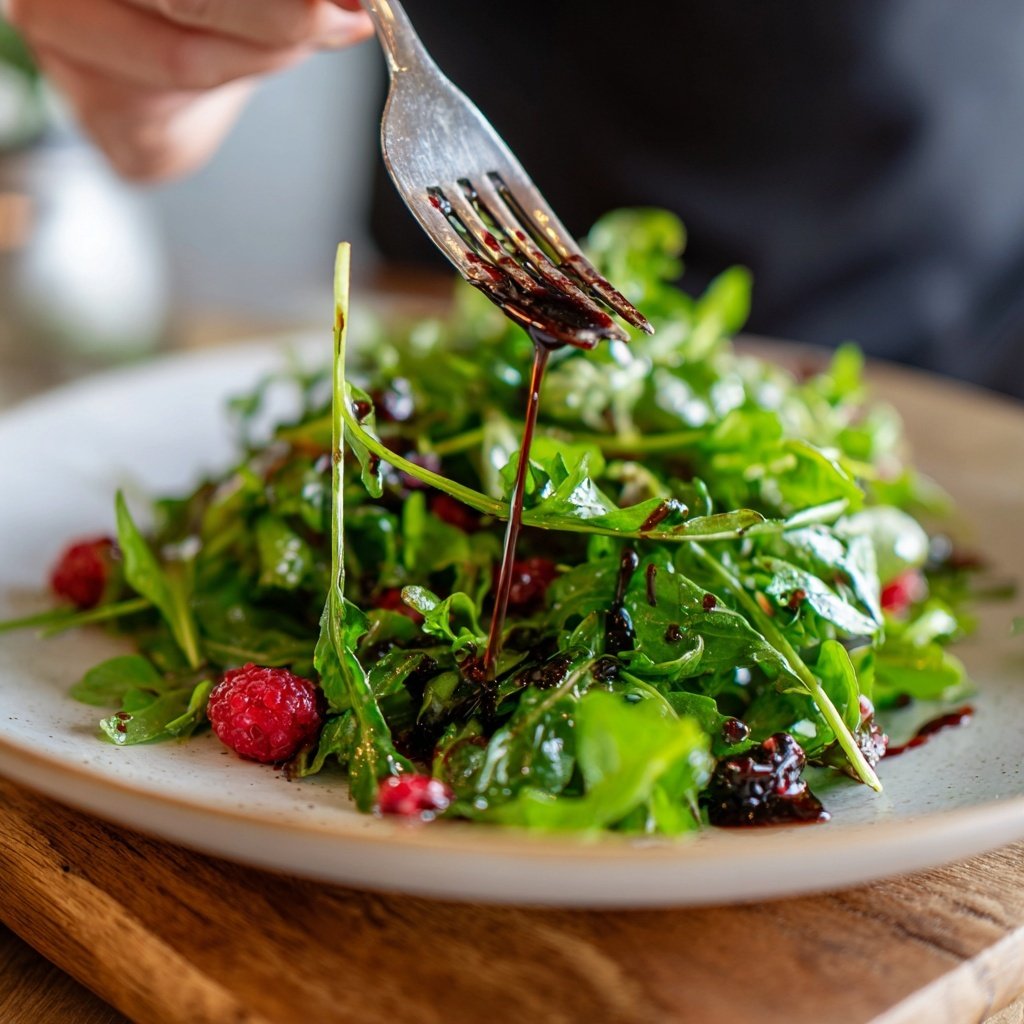 Arugula Salad with Raspberry Vinaigrette