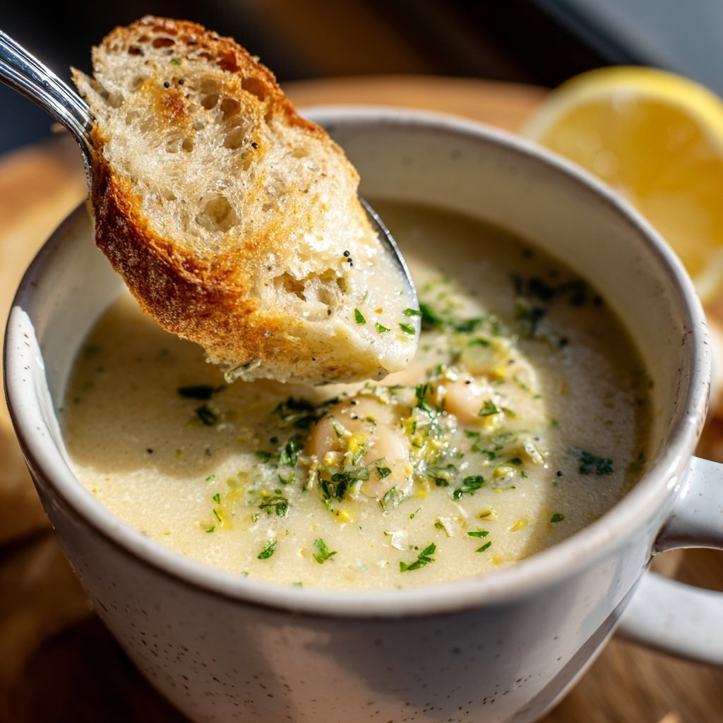 Creamy Lemon White Bean Soup