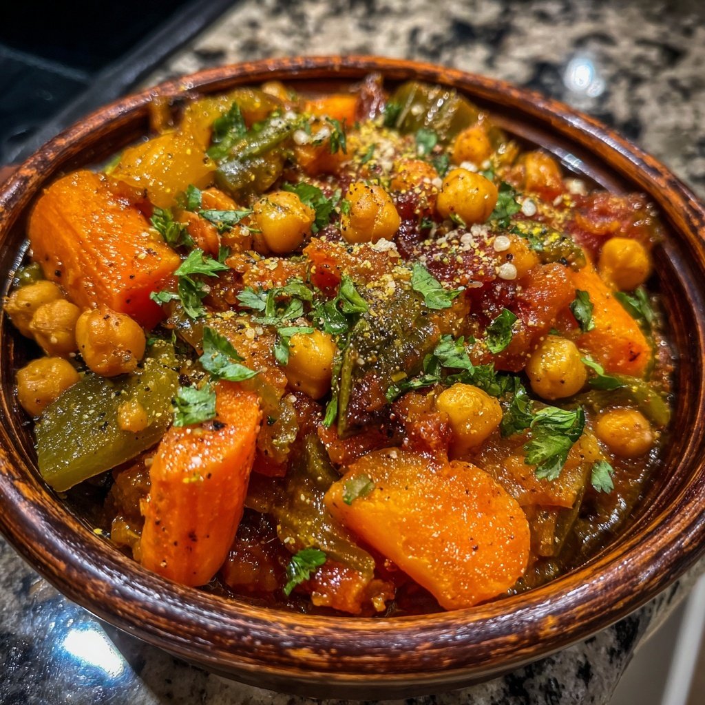 Healthy Crockpot Vegetable Tagine
