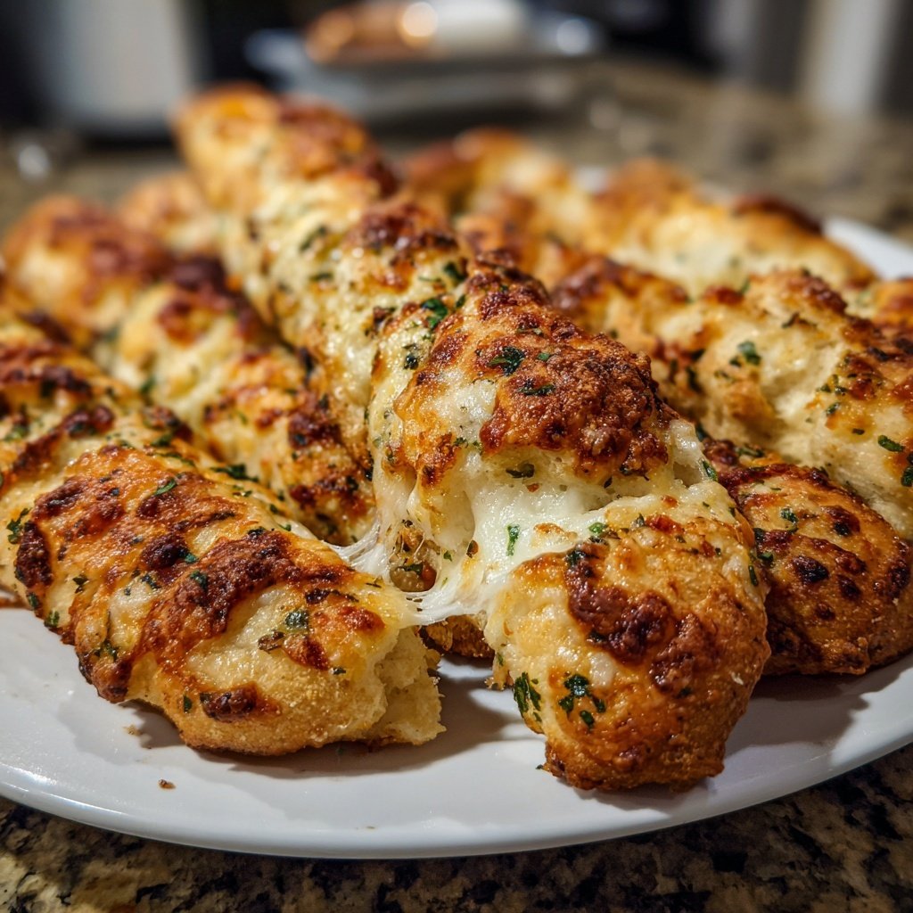 Super Bowl Party Food Cheesy Stuffed Breadsticks